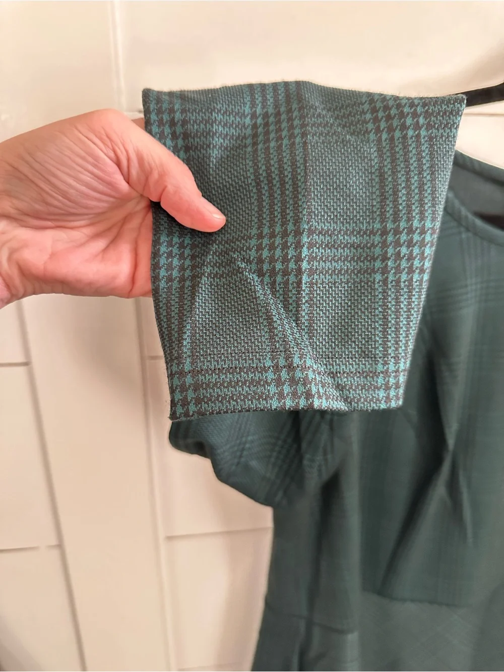 Modcloth 2X green plaid fit and flare plus size midi dress preppy schoolgirl - Picture 8 of 12